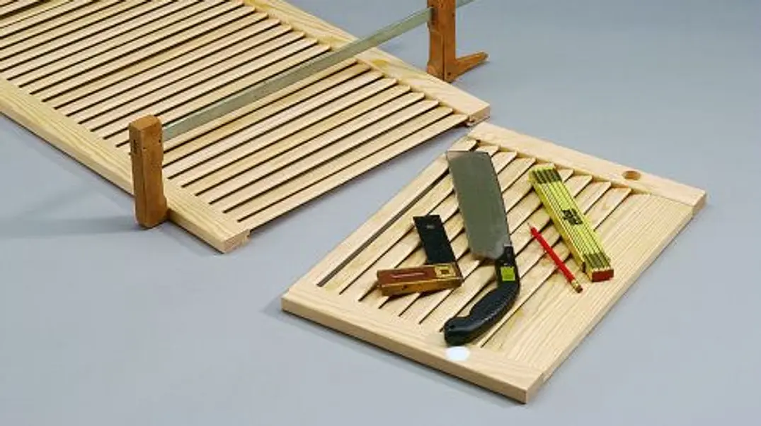 Holzlamellentür kürzen Holzlamellentür kürzen