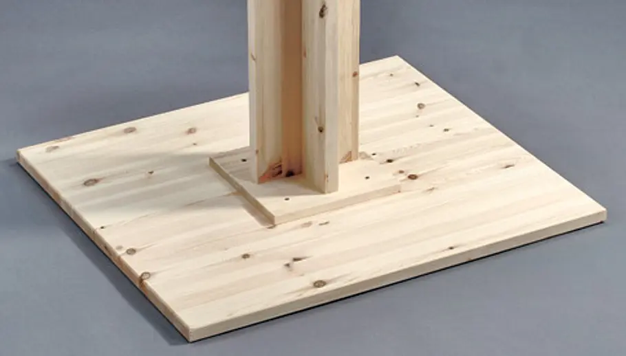 Esstisch mit Mittelfuß selber bauen Tisch mit Mittelfuß