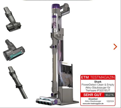 Shark PowerDetect Clean & Empty Akku-Staubsauger für Tierhaare IP3251EUT