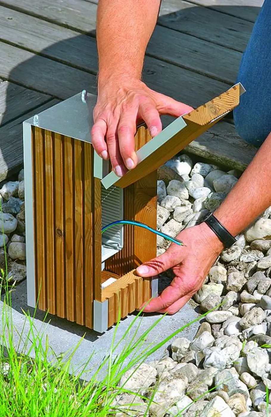 Gartensteckdose bauen Garten-Steckdose