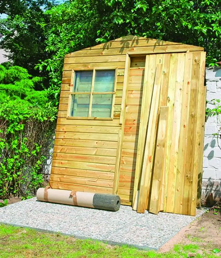 Geräteschuppen bauen: Schritt 2 von 21 Gartenhaus Bausatz