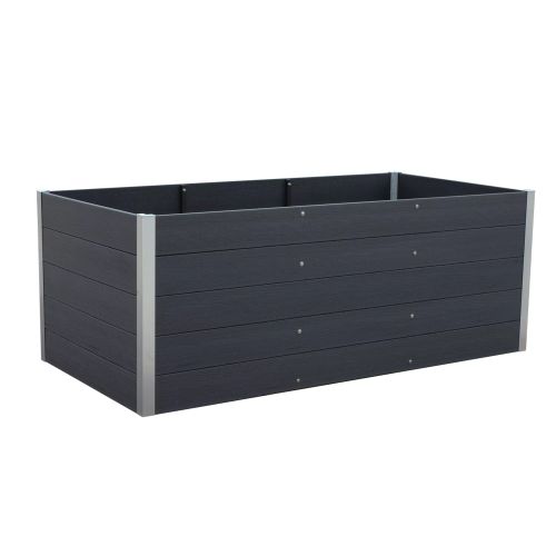 Hochbeet XL aus WPC 200 x 75 x 100 cm anthrazit