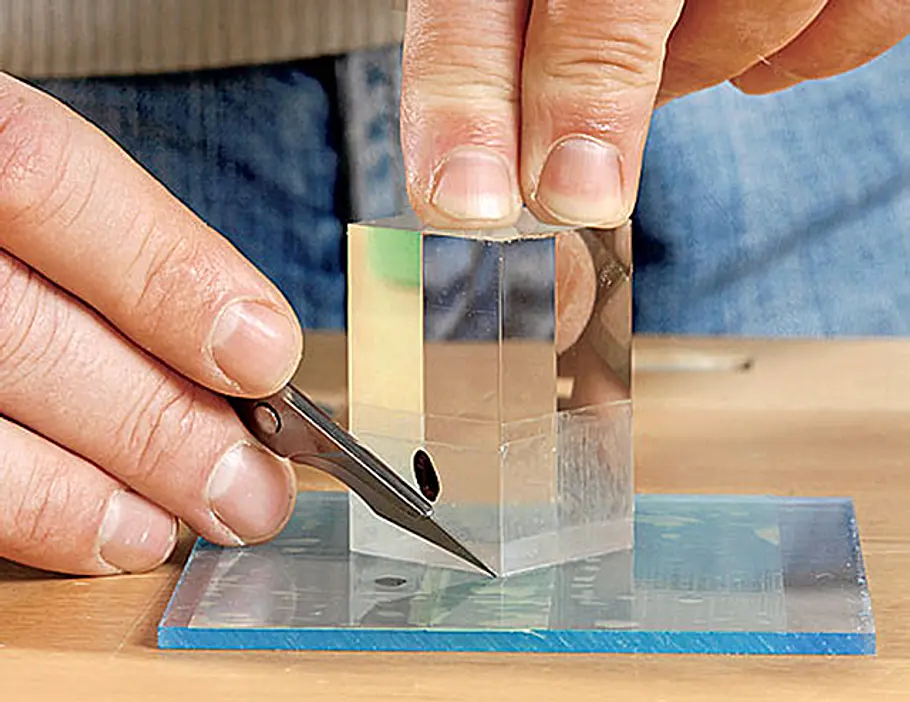 Acrylglas kleben: Flächig verkleben Acrylglas kleben