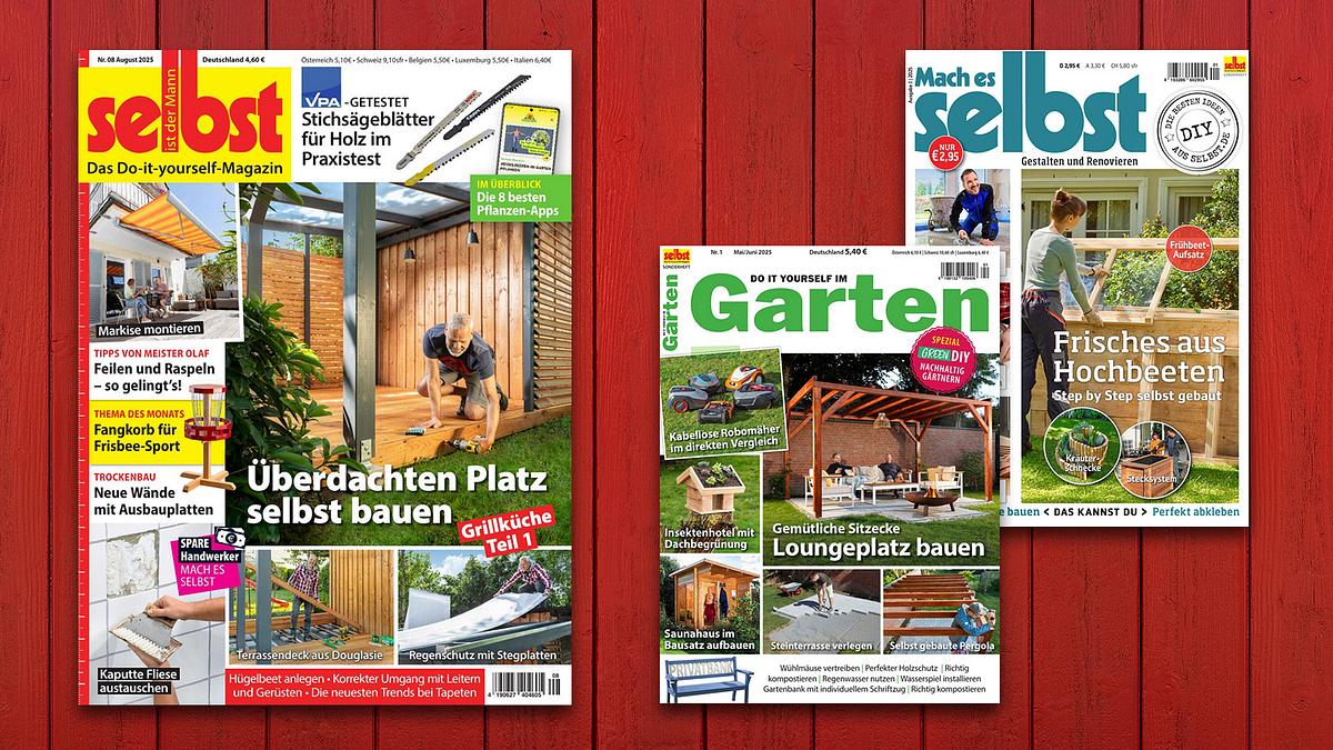 Aktuelle Hefte Alle Cover der aktuellen Hefte: selbst ist der Mann, Mach es selbst und Garten