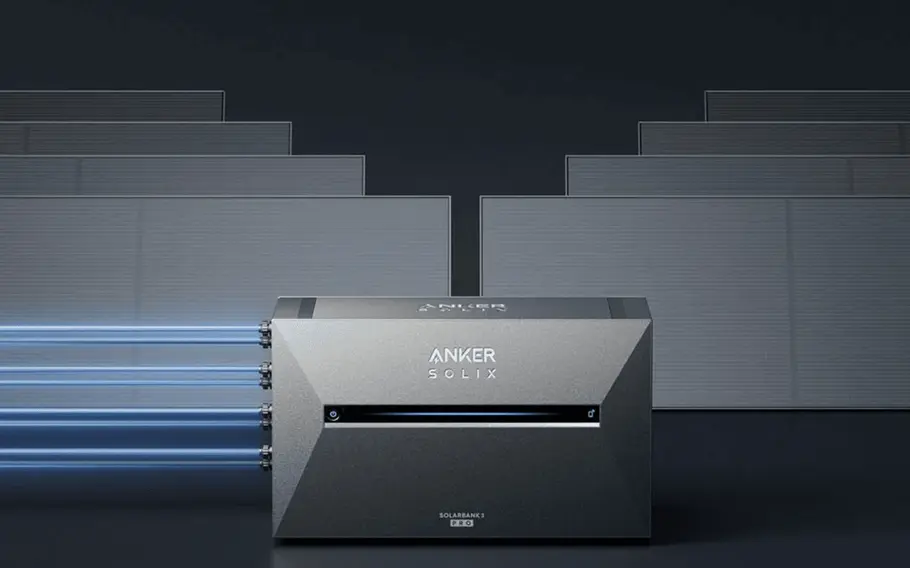 Anker Solix Solarbank 3 Pro mit 8 Module Bis zu acht Module mit insgesamt 3600 Wp Leistung können an den Speicher angeschlossen werden.