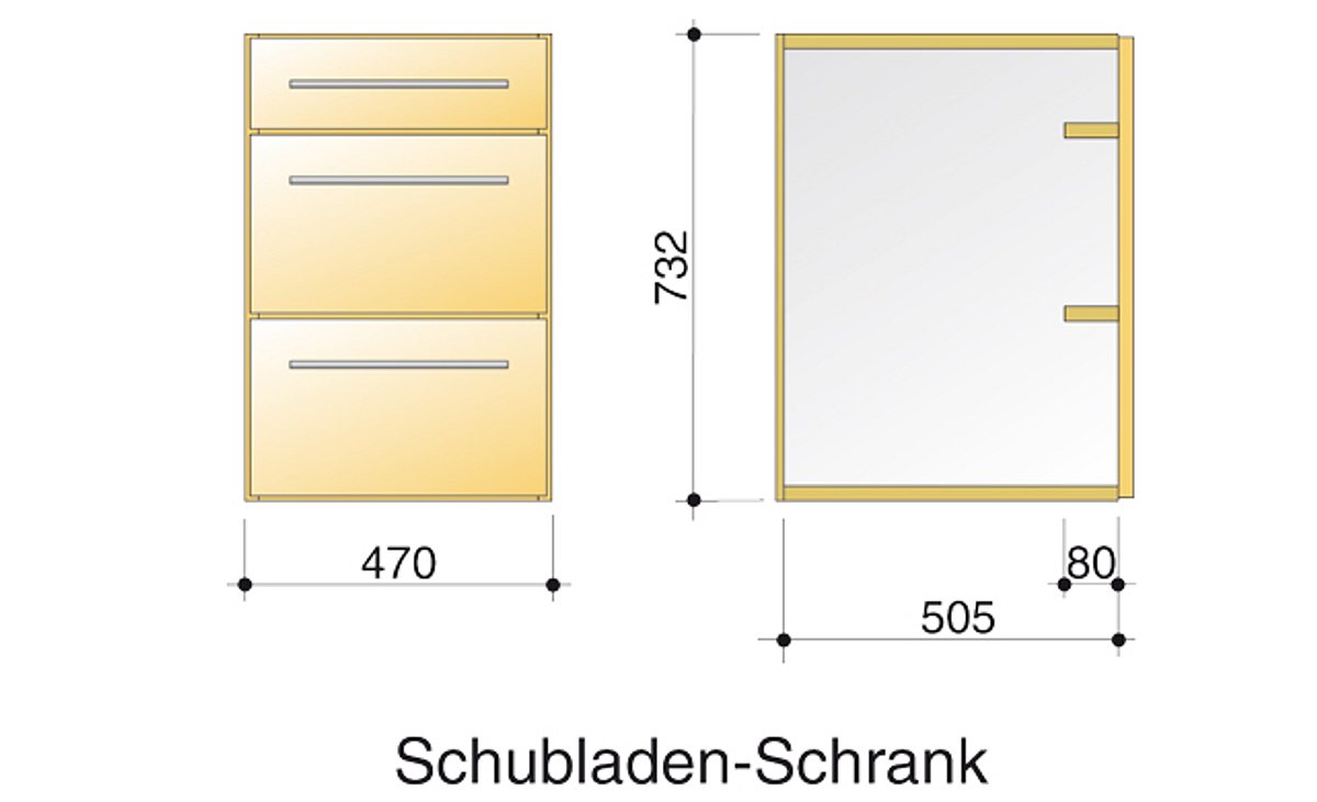 Schubladen-Schrank