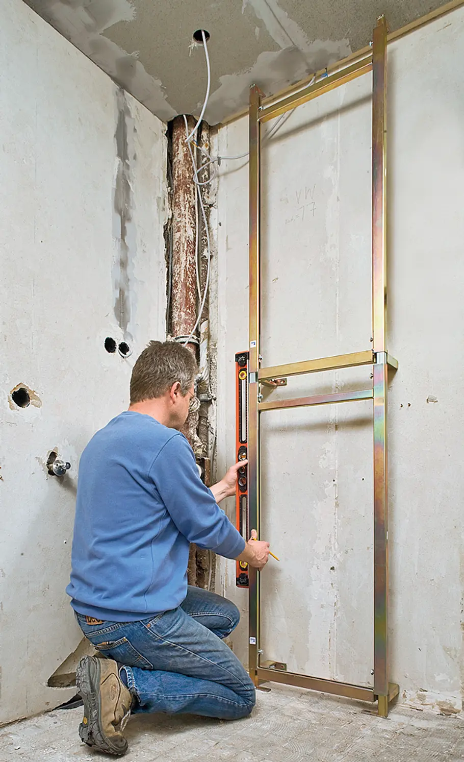 Vorwandinstallation montieren Bad-Vorwandsystem montieren