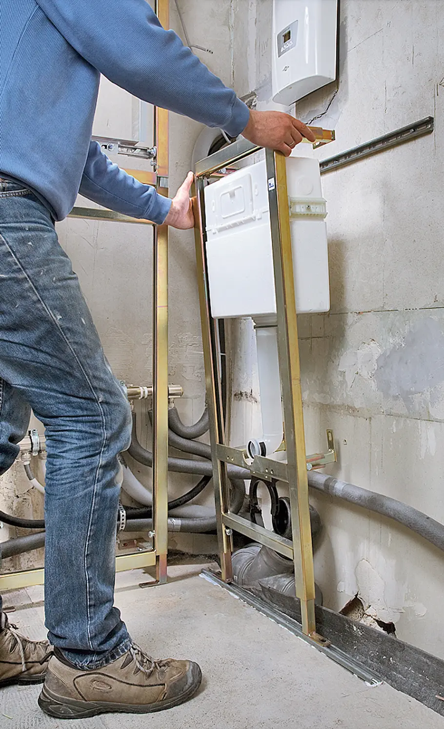 Vorwandinstallation montieren Bad-Vorwandsystem montieren