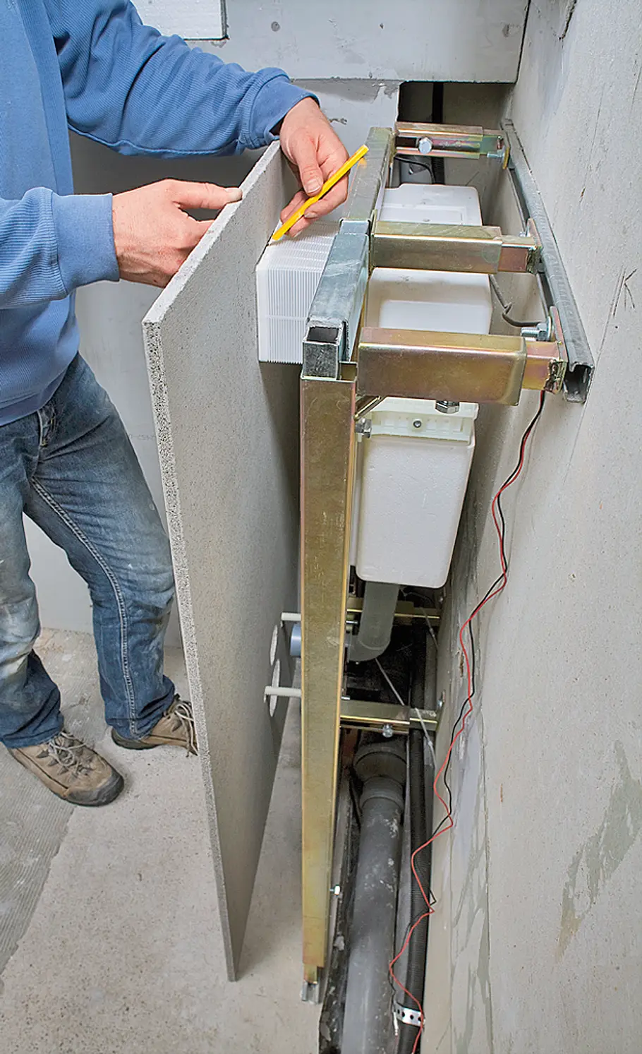 Vorwandinstallation montieren Bad-Vorwandsystem montieren