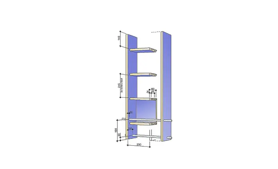 Badezimmer Regal selber bauen Badezimmer Regal: Zeichnung