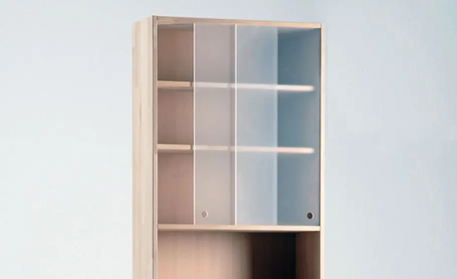 Badschrank hoch Badschrank: Schiebetüren-Regal