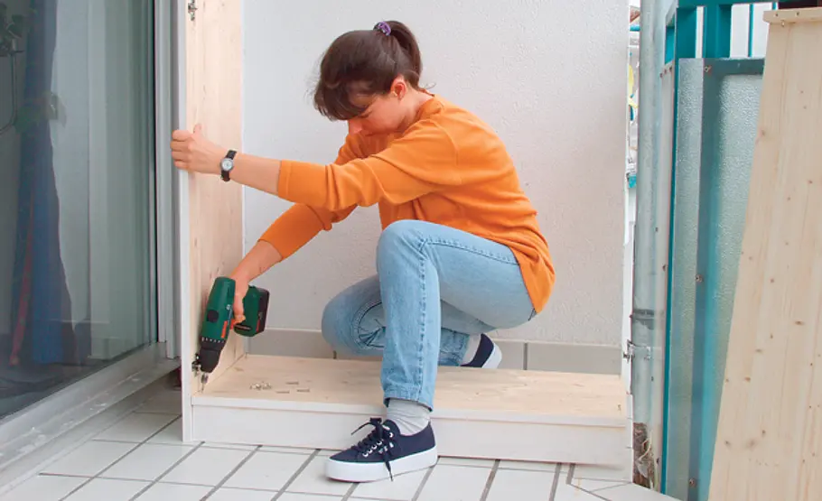 Balkonschrank bauen: Schritt 11 von 17 Balkonschrank bauen