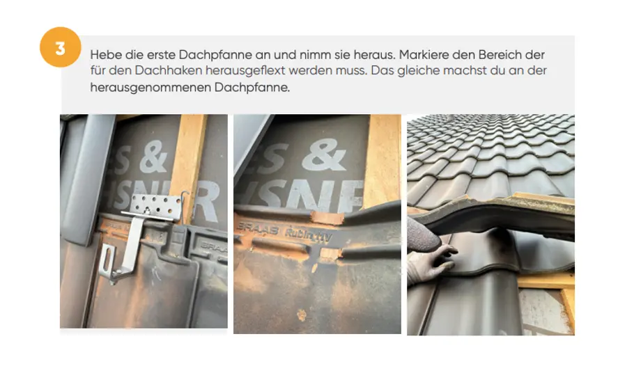 Balkonkraftwerk Dachmontage-Anleitung vom Anbieter Kleines Kraftwerk Blick in die Dachmontage-Anleitung eines Balkonkraftwerk-Anbieters