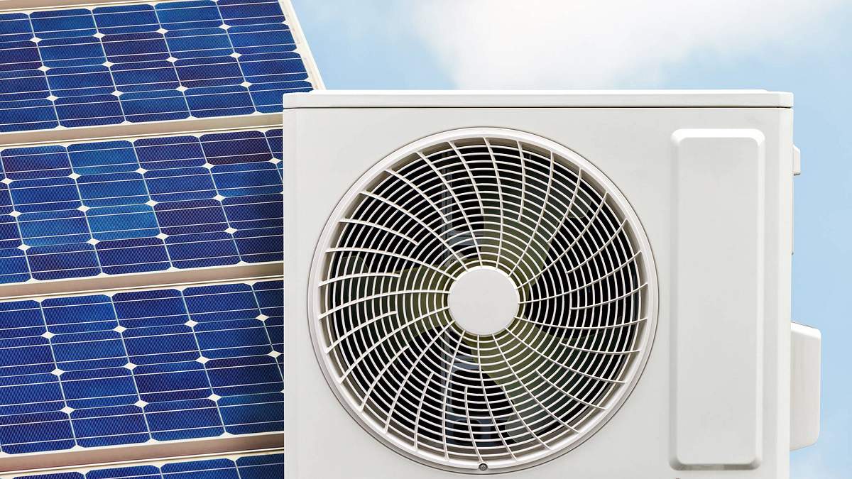 Solarmodul und Wärmepumpe