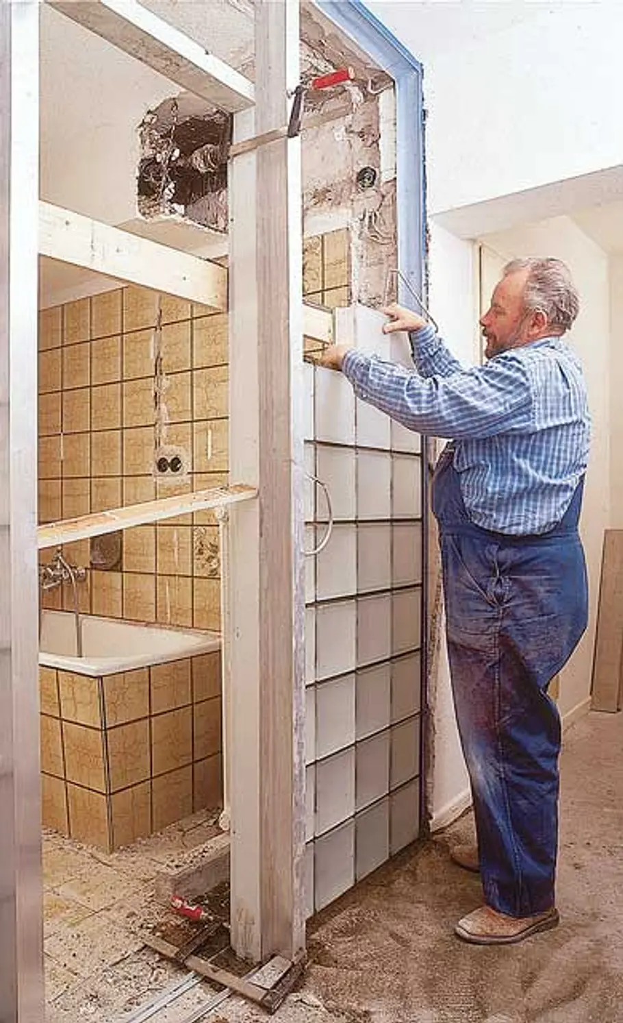 Glasbausteine mauern: Schritt 7 von 12 Glasbausteine mauern