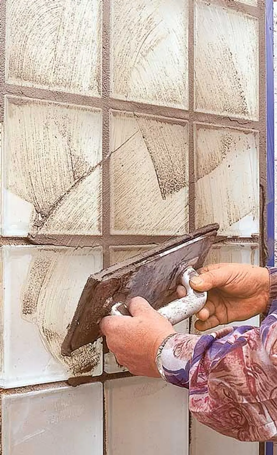Glasbausteine mauern: Schritt 9 von 12 Glasbausteine mauern