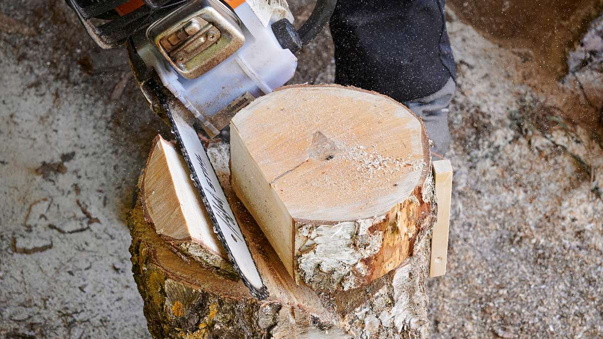 Baumscheiben von oben und unten abflachen