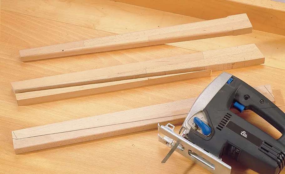 Beistelltisch bauen: Schritt 2 von 9 Tischbein zusägen