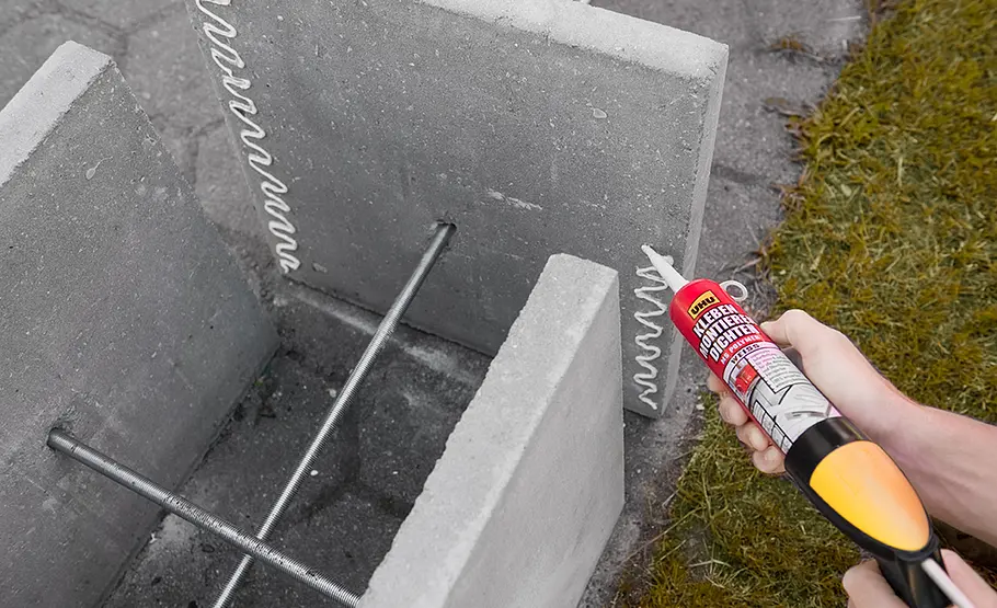 Bank aus Betonplatten Gartenbank aus Beton