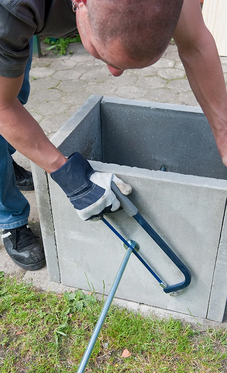 Bank aus Betonplatten Gartenbank aus Beton