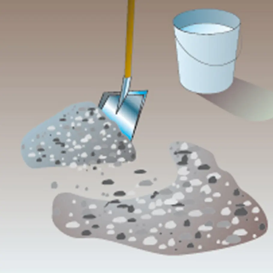 Mörtel anmischen Beton mischen
