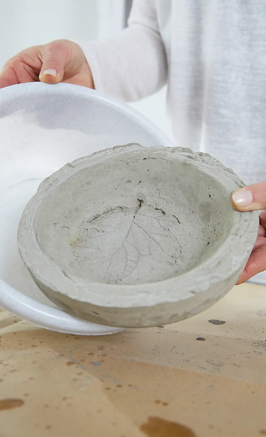 Schale aus Beton Bastelanleitung