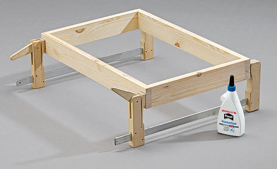 Bett Tablett selber bauen: Schritt 6 von 14 Tablett verleimen