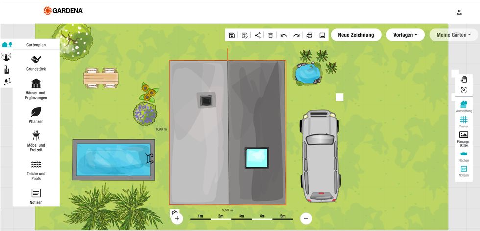 Gardena Garten Planer / Screenshot