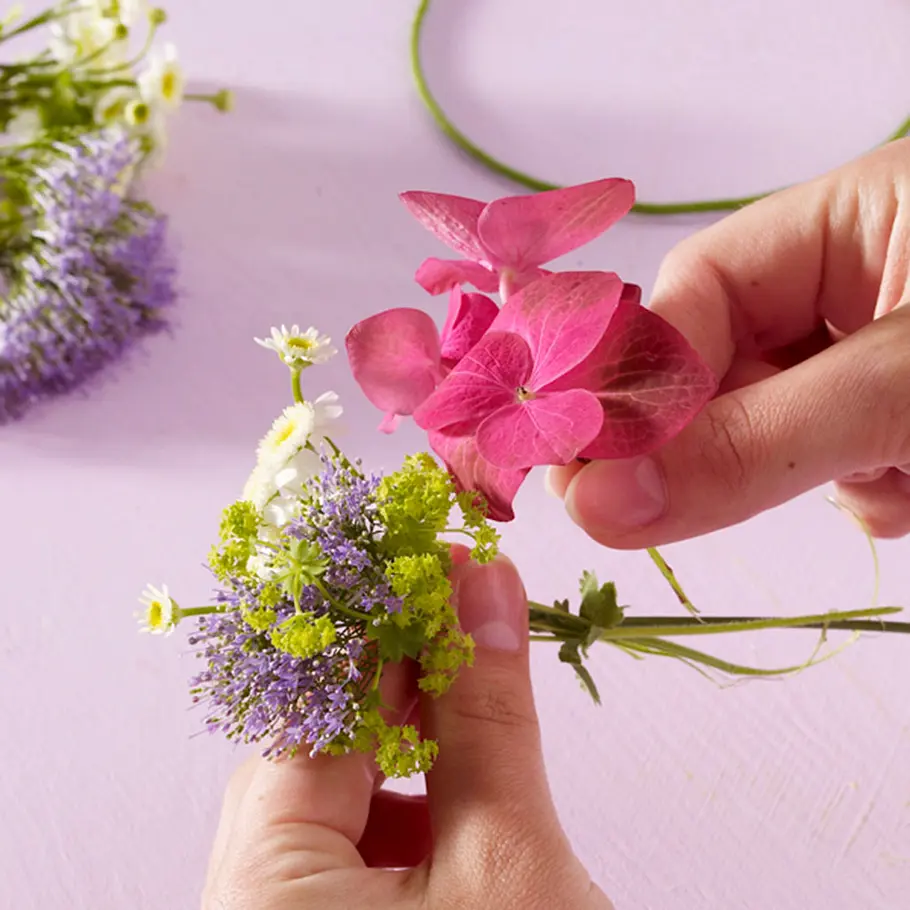 Blumenkranz selber machen basteln