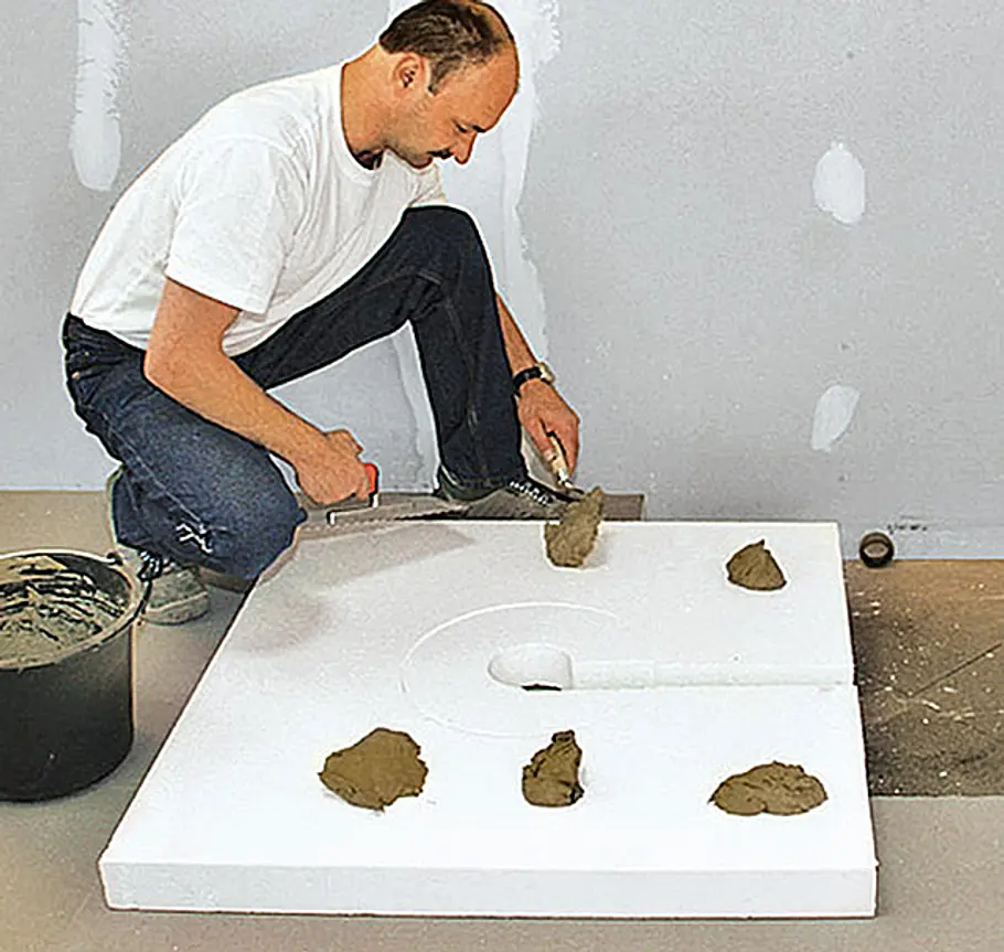 Bodengleiche Dusche aus Polystyrol Bodengleiche Dusche einbauen
