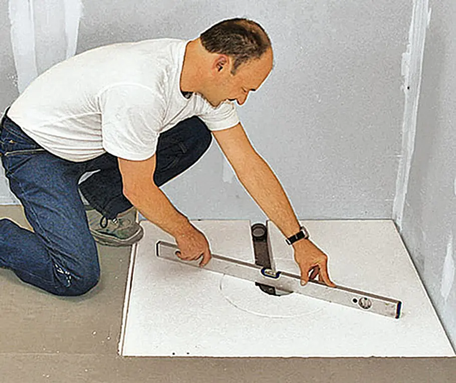 Bodengleiche Dusche aus Polystyrol Bodengleiche Dusche einbauen