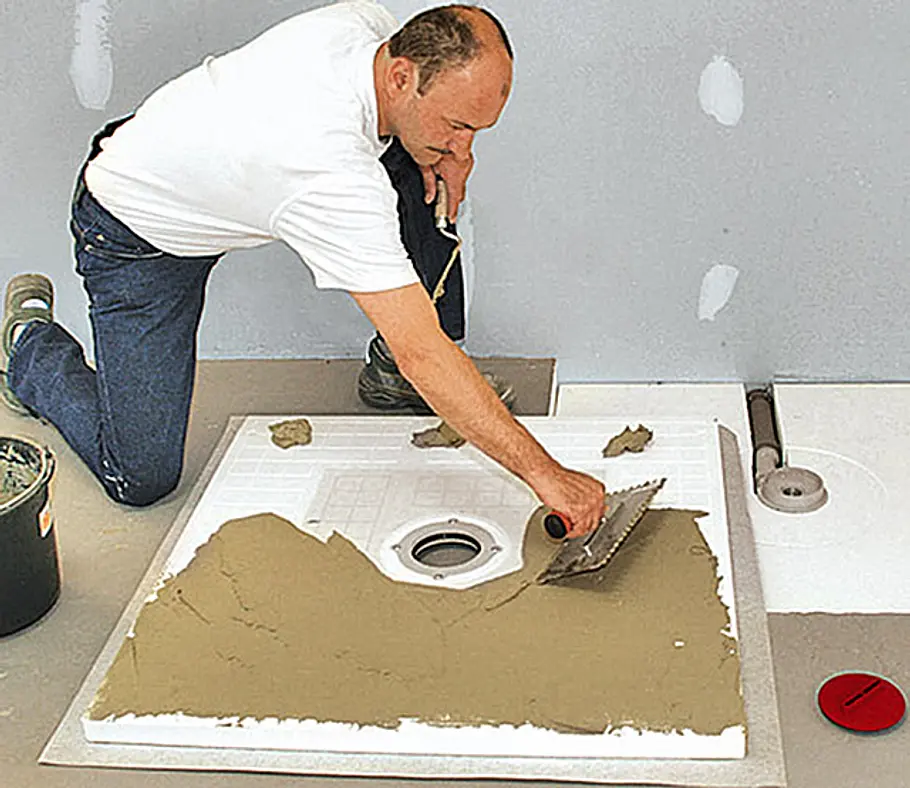 Bodengleiche Dusche aus Polystyrol Bodengleiche Dusche einbauen