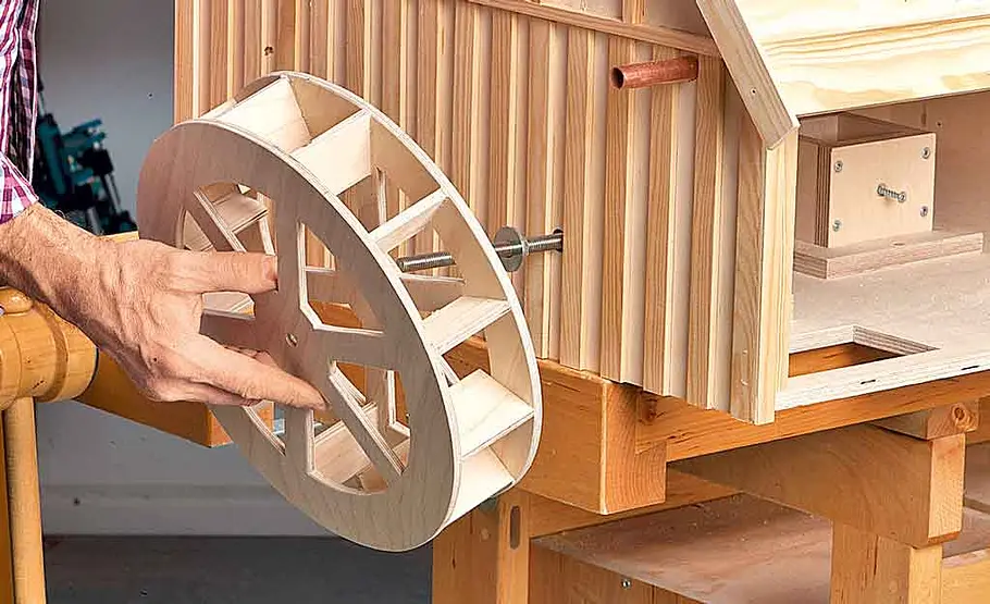Wassermühle bauen: Schritt 49 von 53 Windmühle selber bauen