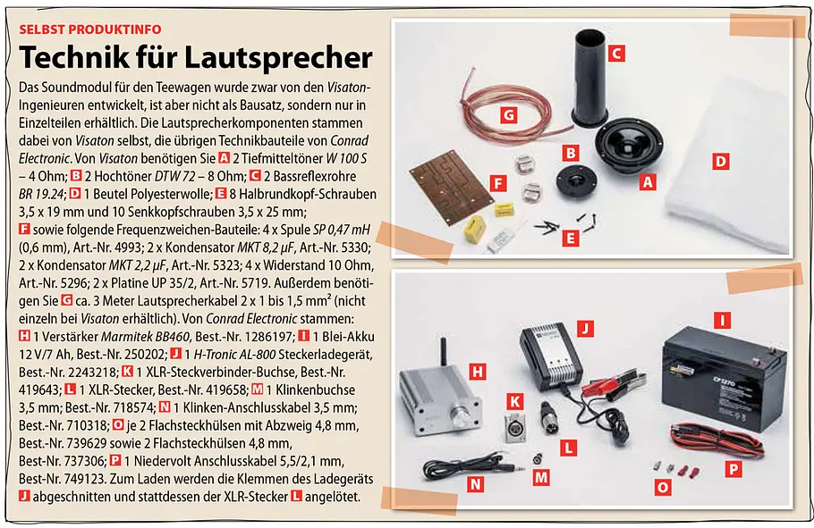 Servierwagen mit Lautsprecher Küchenwagen mit Lautsprecher