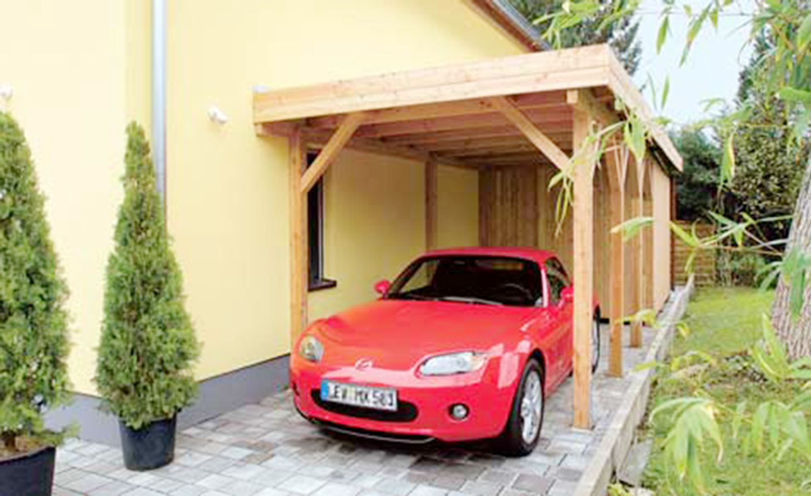 Carport mit Geräteraum selbst.de