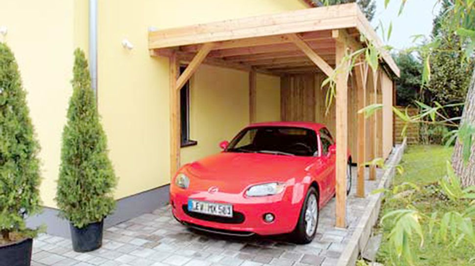 Carport mit Geräteraum