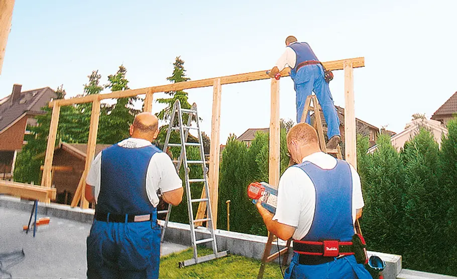 Carport: Schritt 5 von 23 Carport aus Holz