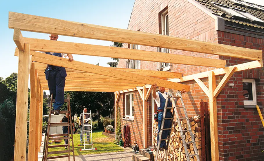 Carport: Schritt 8 von 23 Carport aus Holz