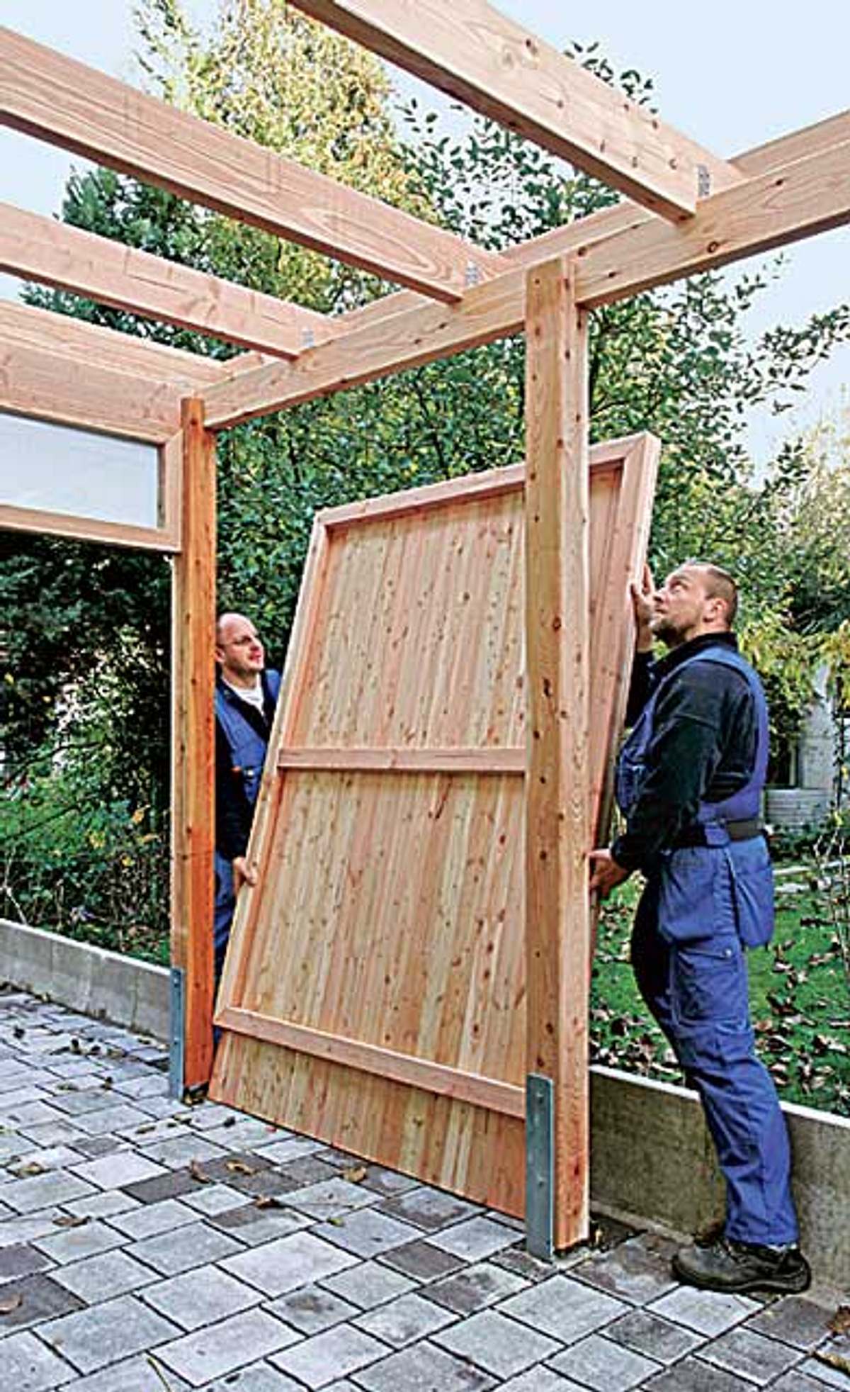 Carport mit Geräteraum