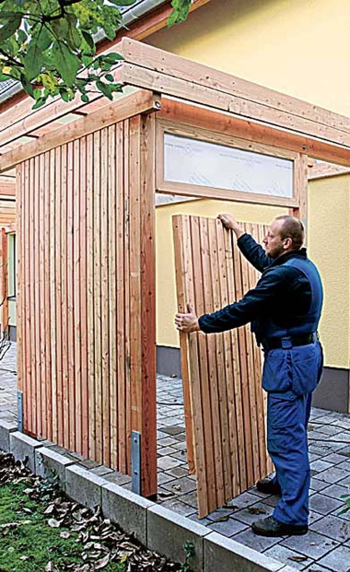 Carport mit Geräteraum