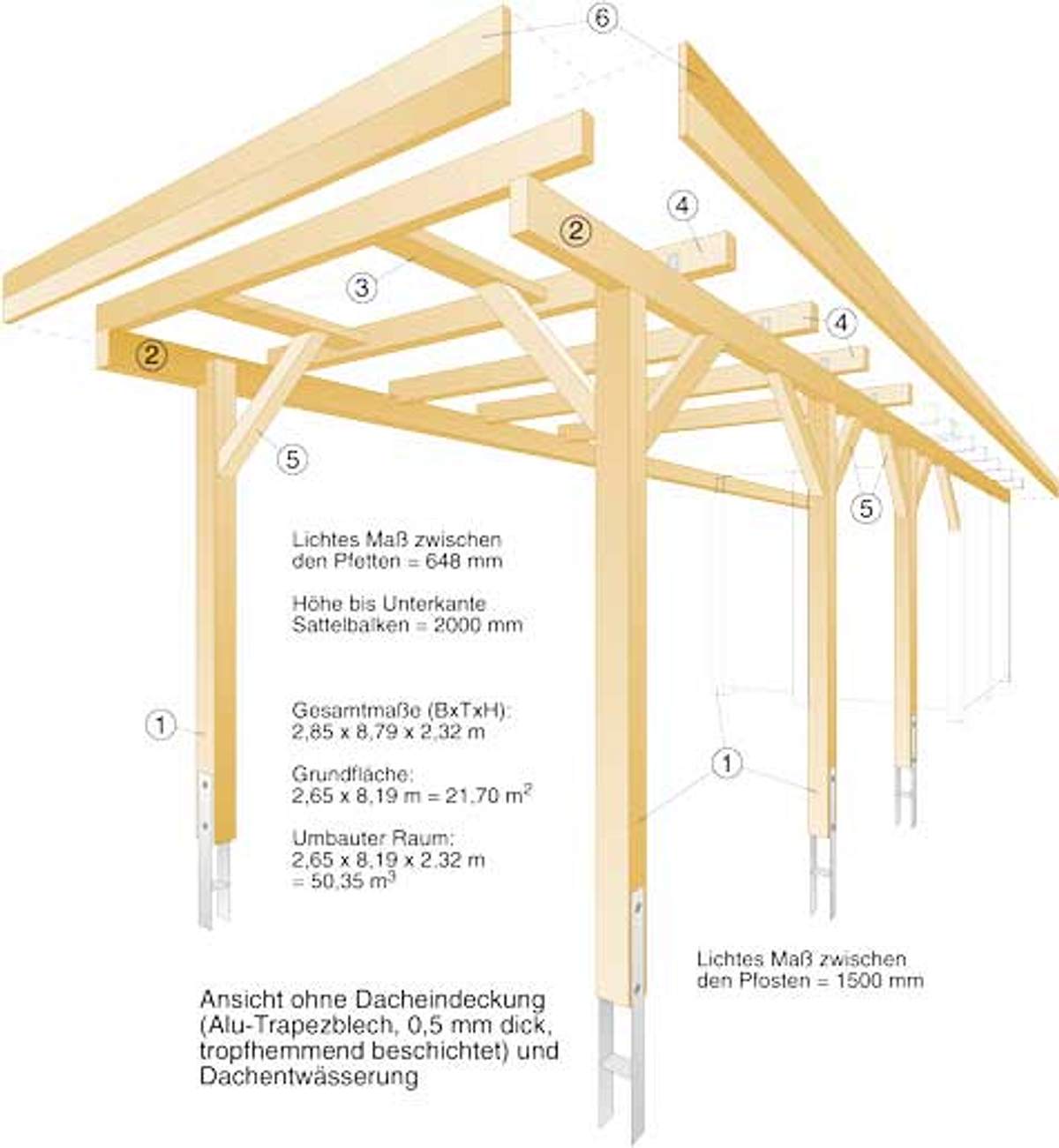 Carport mit Geräteraum