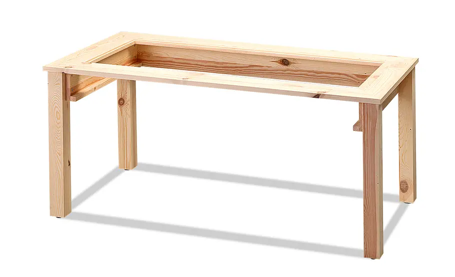 Wohnzimmertisch mit Vitrine Couchtisch bauen