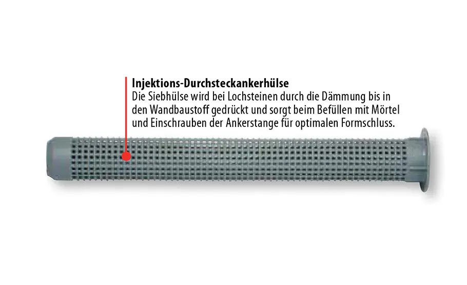 Dämmstoffdübel für Injektionsmörtel WDVS-Dübel