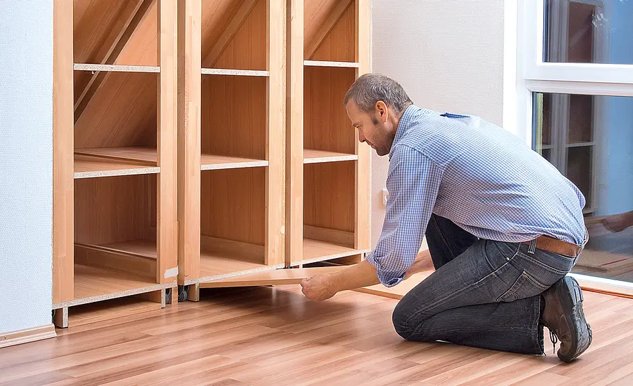 Drempelregal einbauen: Schritt 4 von 16 Drempelschrank bauen