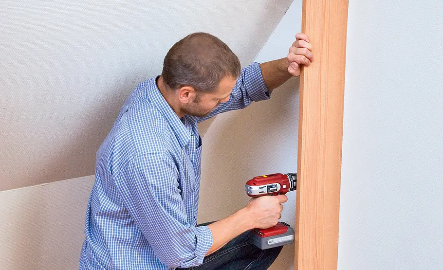 Drempelregal einbauen: Schritt 15 von 16 Drempelschrank bauen