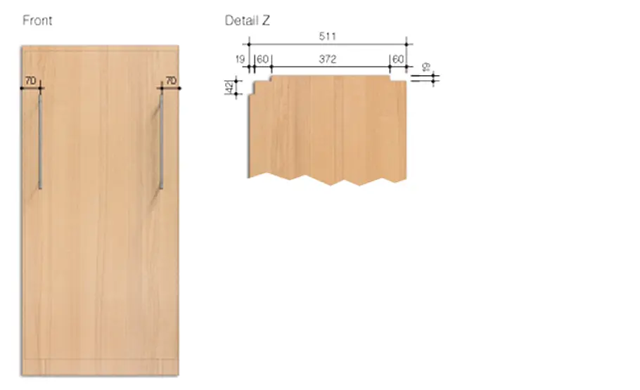 Drempelschrank bauen: Schritt 24 von 25 Drempelschrank Zeichnung