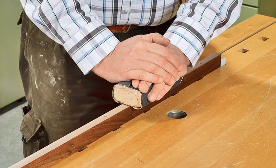 Badvorleger aus Holz Badvorleger: Kanten brechen