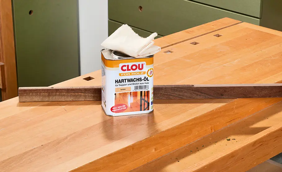 Badvorleger aus Holz Badvorleger: Schnittkanten mit Holzöl einlassen