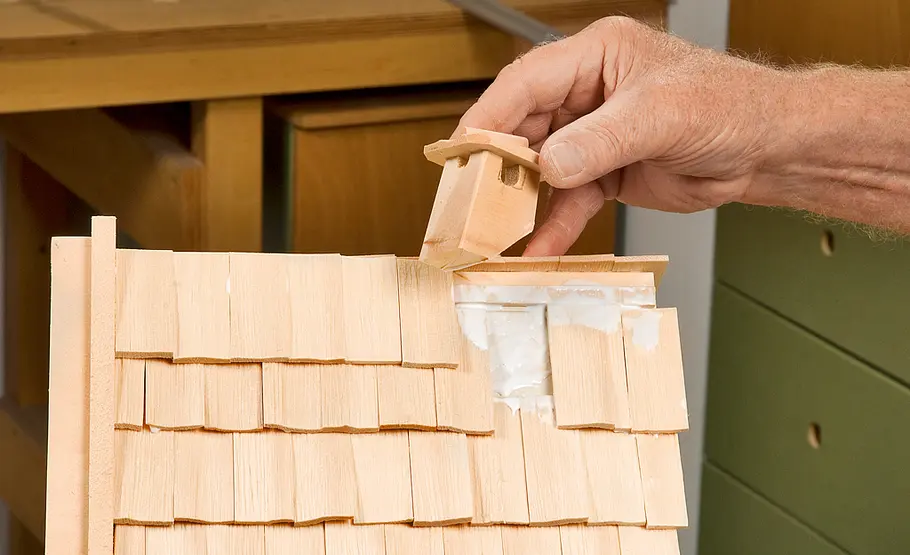 Fachwerkkrippe bauen: Schritt 49 von 60 Schornstein bauen