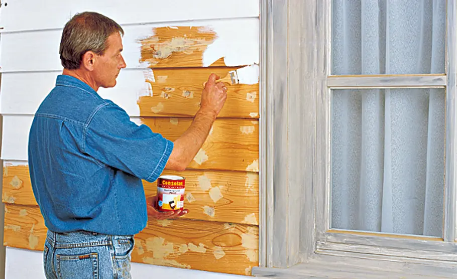 Holzfassade versiegeln: Schritt 3 von 6 Holzfassade streichen